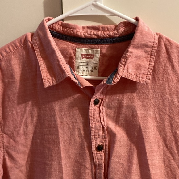 Levi’s short sleeve button down shirt salmon - Picture 4 of 7